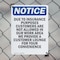 Signmission Due To Insurance Purposes Customers, 12 in W x Rectangle, Plastic OS-2PACK-NS-P-1218-V-11592 - alternate 4